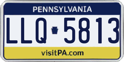 PA license plate LLQ5813