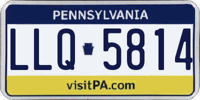PA license plate LLQ5814