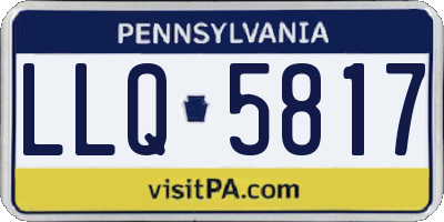 PA license plate LLQ5817