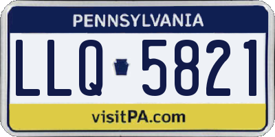 PA license plate LLQ5821