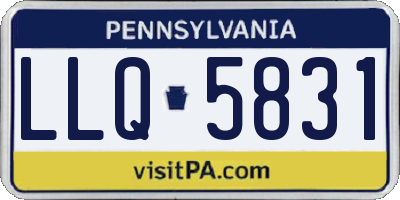 PA license plate LLQ5831