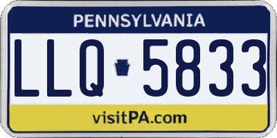 PA license plate LLQ5833