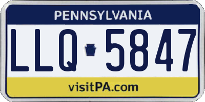 PA license plate LLQ5847