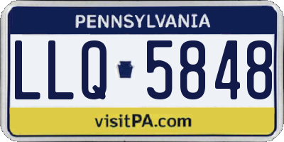 PA license plate LLQ5848