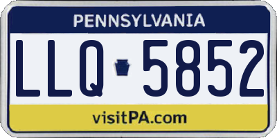 PA license plate LLQ5852