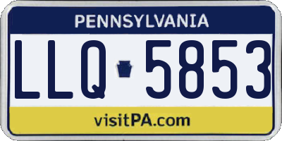 PA license plate LLQ5853