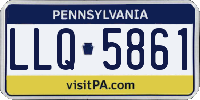 PA license plate LLQ5861