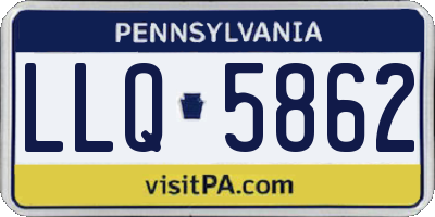 PA license plate LLQ5862