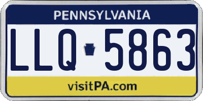 PA license plate LLQ5863