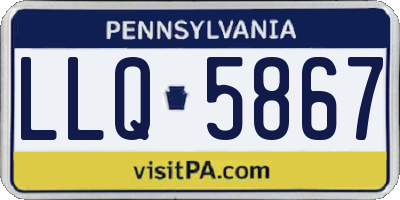 PA license plate LLQ5867