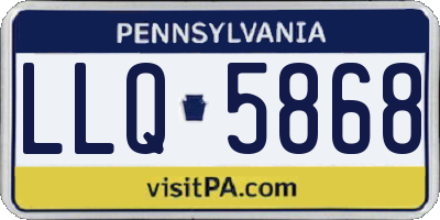 PA license plate LLQ5868