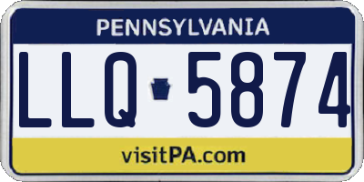PA license plate LLQ5874