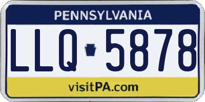 PA license plate LLQ5878
