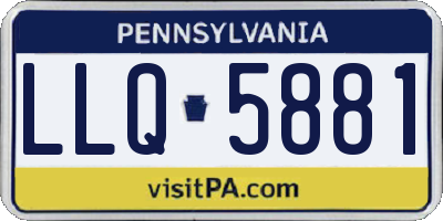 PA license plate LLQ5881