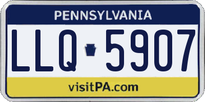 PA license plate LLQ5907