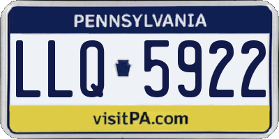 PA license plate LLQ5922
