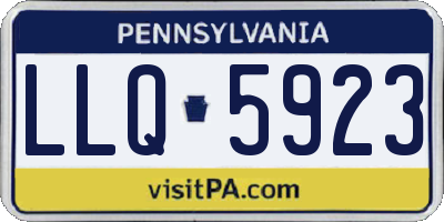 PA license plate LLQ5923