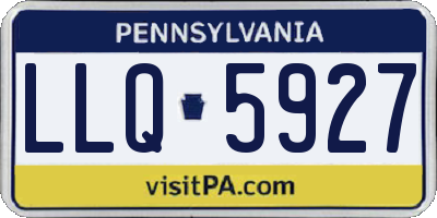 PA license plate LLQ5927