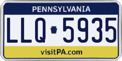 PA license plate LLQ5935