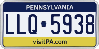 PA license plate LLQ5938