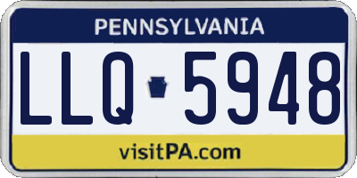 PA license plate LLQ5948