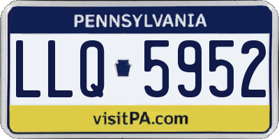 PA license plate LLQ5952