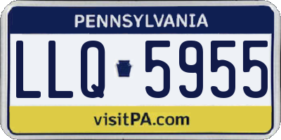 PA license plate LLQ5955
