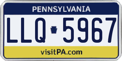 PA license plate LLQ5967