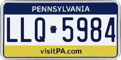 PA license plate LLQ5984