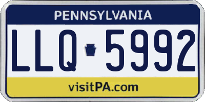 PA license plate LLQ5992