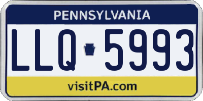 PA license plate LLQ5993