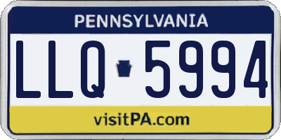 PA license plate LLQ5994