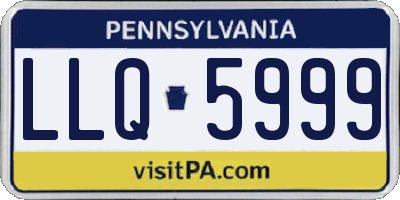 PA license plate LLQ5999