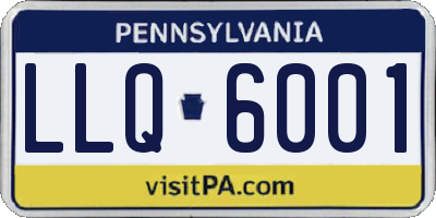 PA license plate LLQ6001