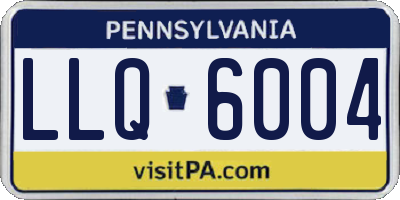 PA license plate LLQ6004