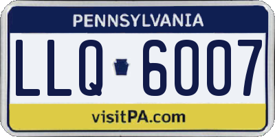 PA license plate LLQ6007
