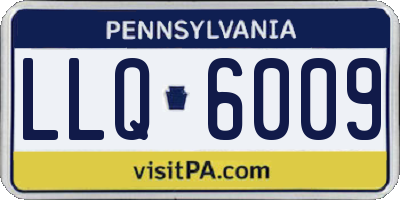 PA license plate LLQ6009