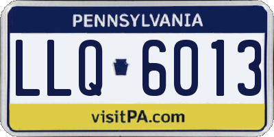 PA license plate LLQ6013