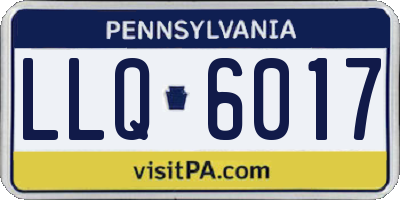 PA license plate LLQ6017