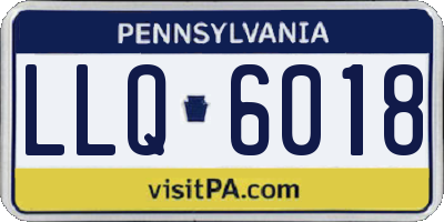 PA license plate LLQ6018