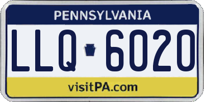 PA license plate LLQ6020