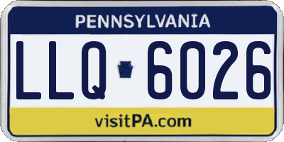 PA license plate LLQ6026
