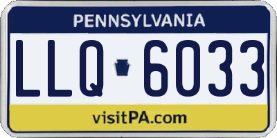 PA license plate LLQ6033