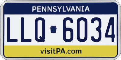 PA license plate LLQ6034