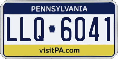 PA license plate LLQ6041
