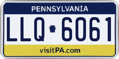 PA license plate LLQ6061