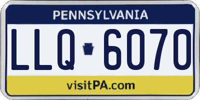 PA license plate LLQ6070
