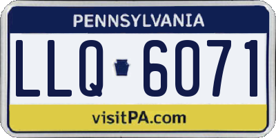 PA license plate LLQ6071