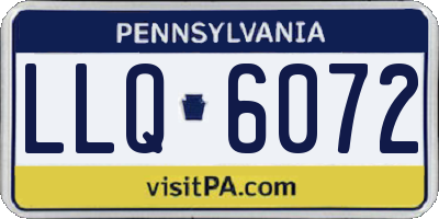 PA license plate LLQ6072