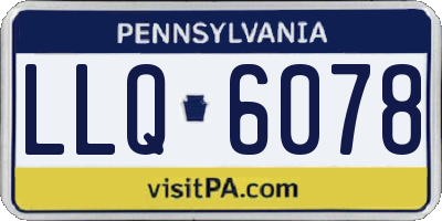 PA license plate LLQ6078